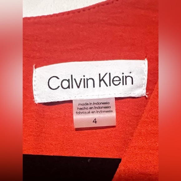 NWT Calvin Klein Sleeveless Jumpsuit in Vibrant Orange Wide Leg Office Formal - Picture 7 of 12